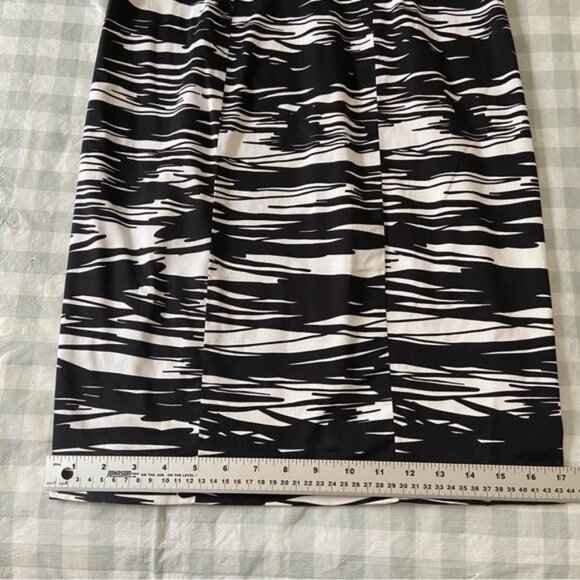 Calvin Klein black white dress bodycon sleeveless stretch flattering pencil 10 - Picture 7 of 13